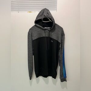 Cozy Sports Hoodie with Blue Accents on Sleeves / Fleece Lined /Great for Winter